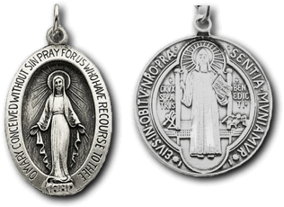 Miraculous Medal and St. Benedict Medal